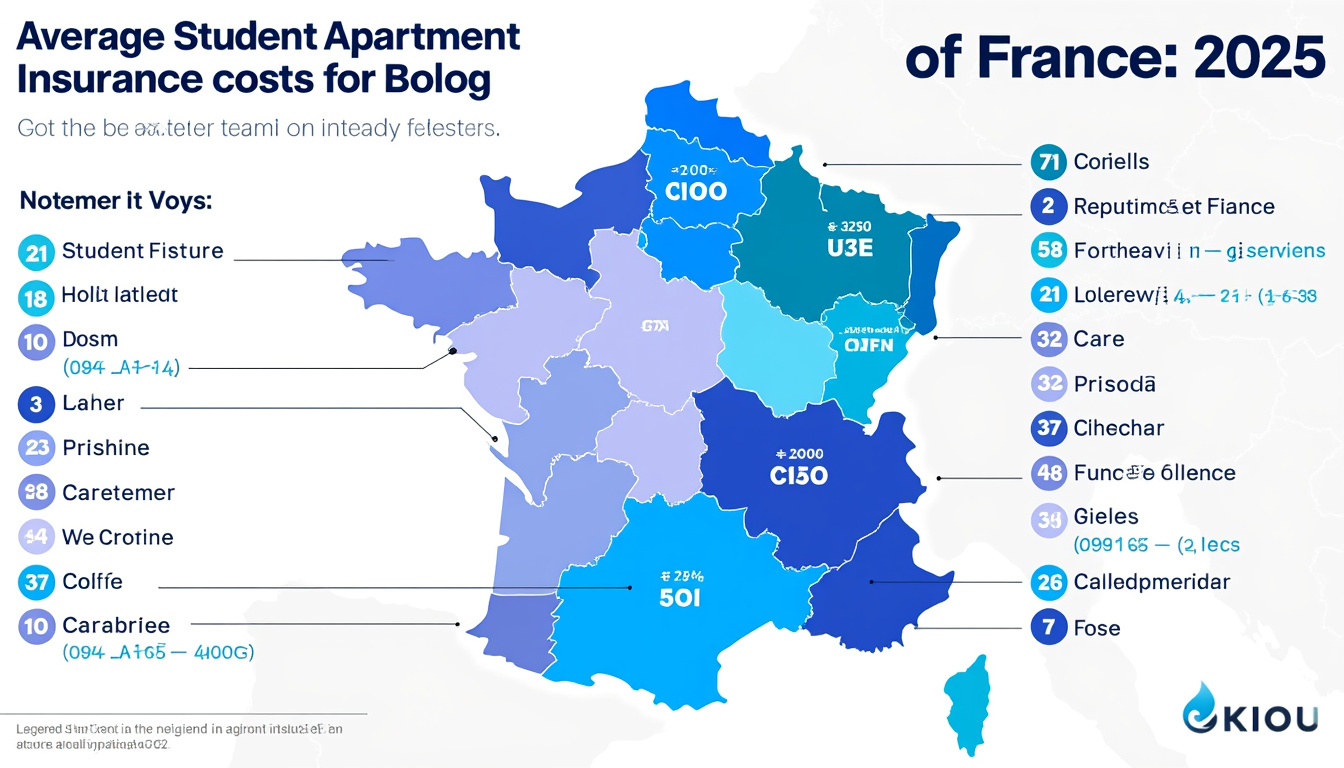 découvrez notre infographie exclusive comparant les coûts de l'assurance habitation pour étudiants selon les régions en france. identifiez où trouver les tarifs les plus abordables pour assurer votre logement étudiant !