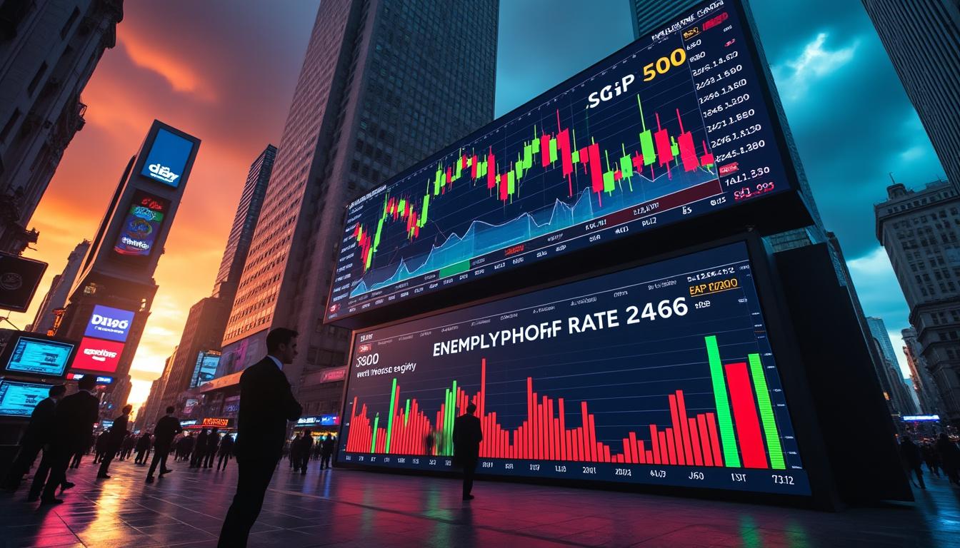 wall street est en tension avant la publication du rapport sur l'emploi, un indicateur clé qui pourrait influencer les marchés financiers et les décisions économiques.