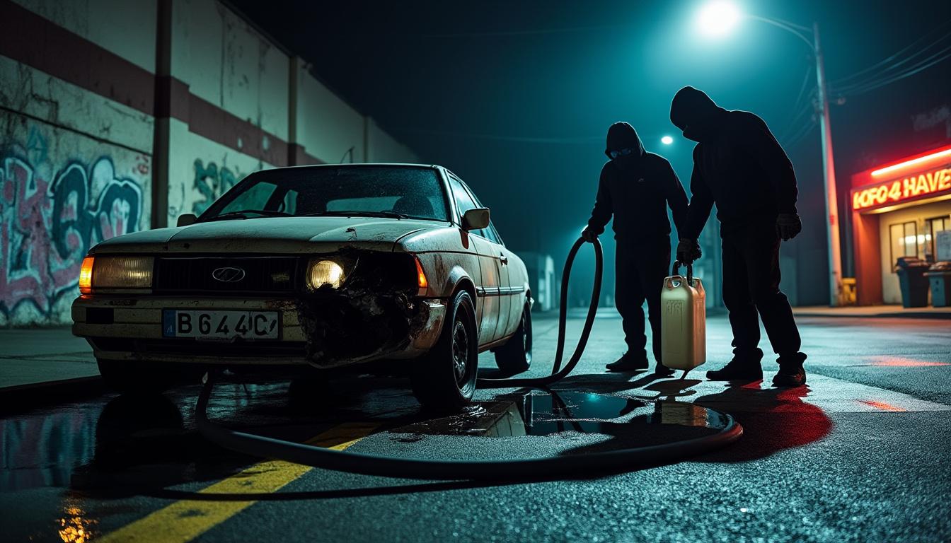 une infirmière victime d'un vol audacieux : 1230 euros dérobés après le sabotage du réservoir de sa voiture.