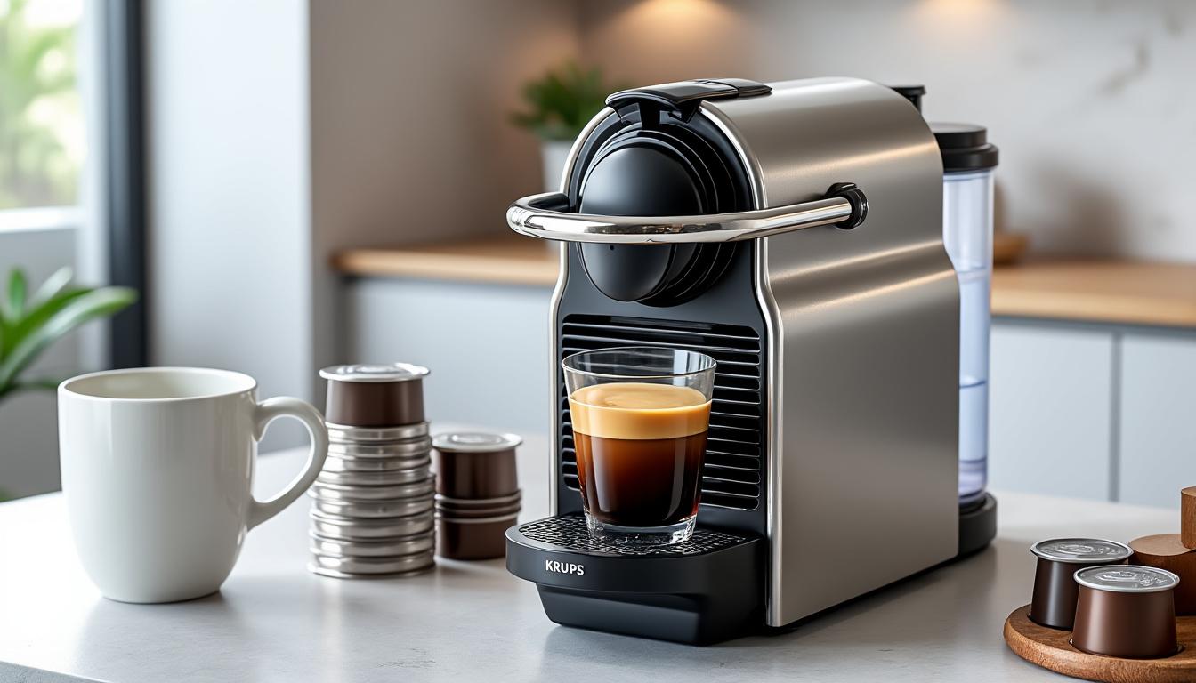 découvrez la machine à café nespresso krups alliant élégance et simplicité pour un café d’exception. profitez dès maintenant de notre offre promotionnelle exclusive.