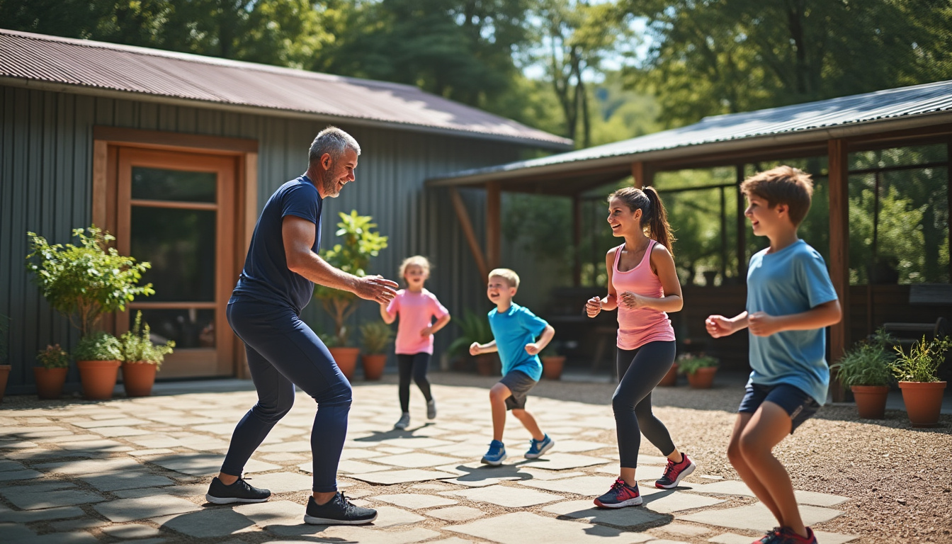 découvrez villefranche-de-rouergue à travers une séance d'entraînement unique où des parents partagent des moments de sport et de convivialité.